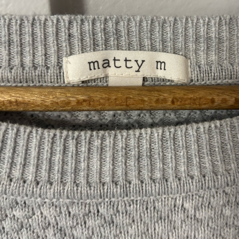 Matty 100% Grey Cotton Knit Top - Picture 5 of 10